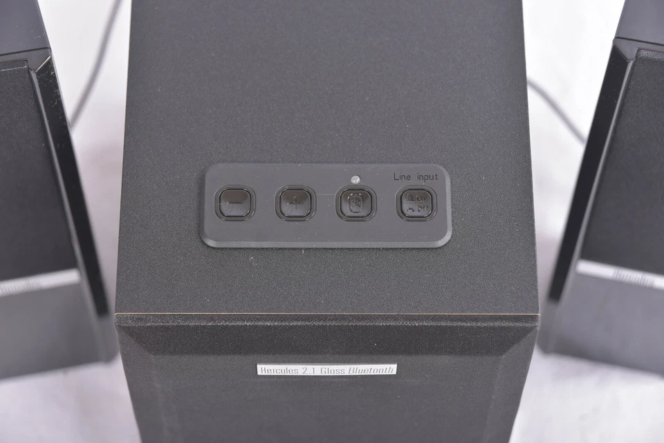 Hercules 2.1 Gloss Bluetooth Lautsprecher Subwoofer Boxen Anlage Schwarz PC Büro - Bild 3 von 4