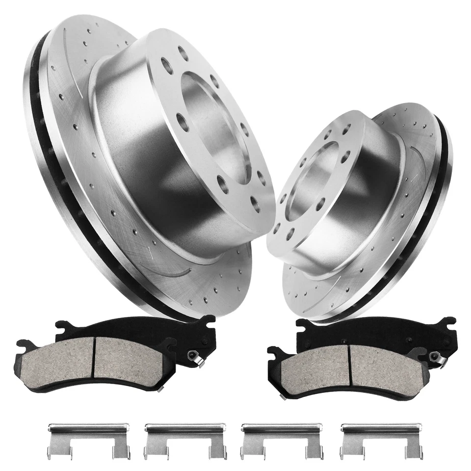 Front Rear Rotors Brake Pad Kit for Chevy GMC Sierra Silverado  Yukon XL 2500 - Image 2 of 4