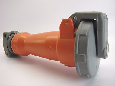 4 Wire 20 amp Hubbell HBL420C12W Pin and Sleeve IEC Connector 3 Pole Watertight 125//250V