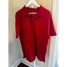 LL Bean men's polo shirt traditional fit red large