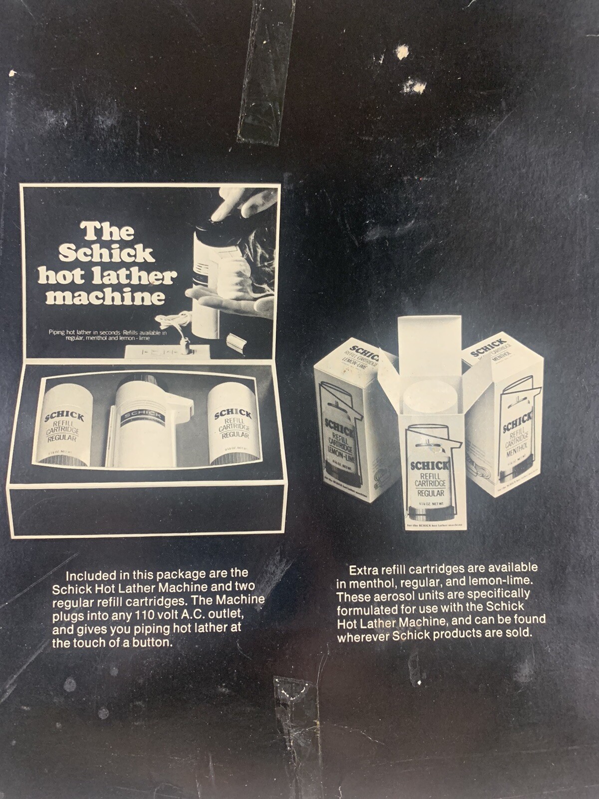 Vintage 1970s Schick Hot Lather Shaving Set NEW NIB Cream Machine