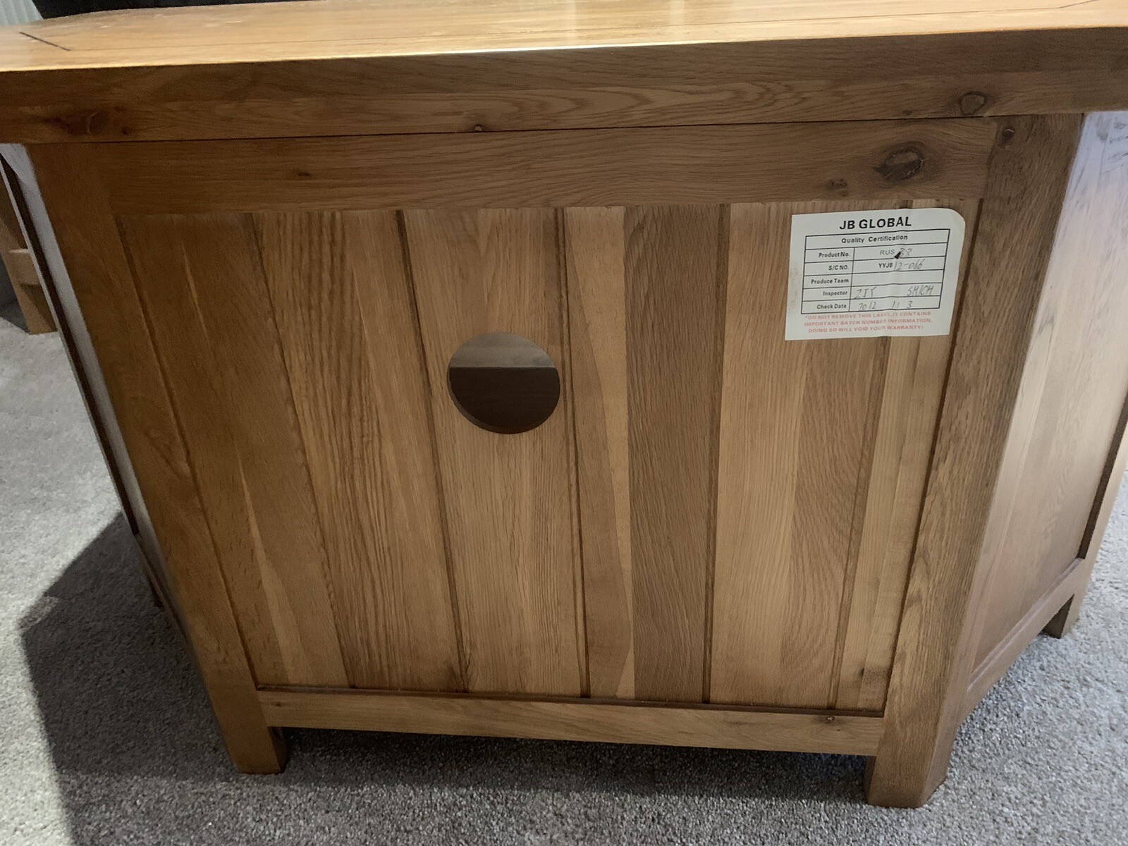 Oak Corner TV Unit / Solid Wood / Television Stand / JB Global