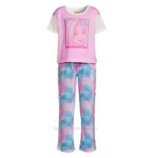 BARBIE Girls Pajamas Set Size 4 5 6 6x 7 8 10 12 T Shirt Top Pants Pink Blue NWT