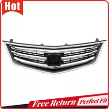 Front Upper Bumper Grille Grill Polished Chrome For 2009 2010 Honda ACURA TSX