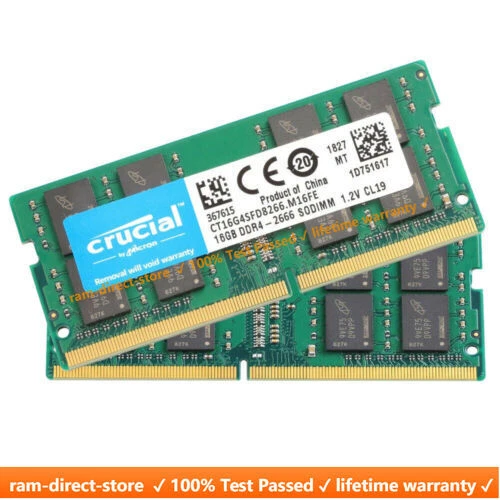 Crucial PC4-21300 (DDR4-2666) Bus Speed Computer RAM 16 GB Total