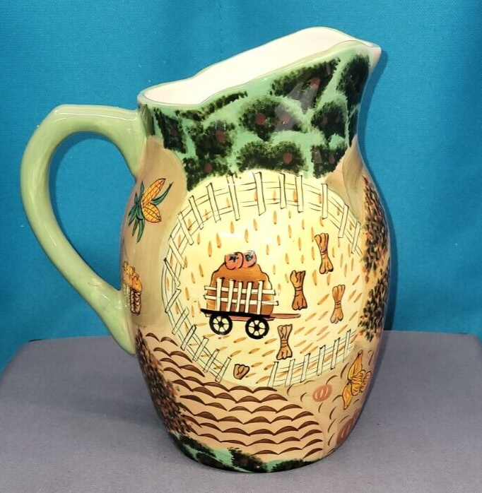 Vintage WCL china fall autumn harvest thanksgiving pumpkin pitcher