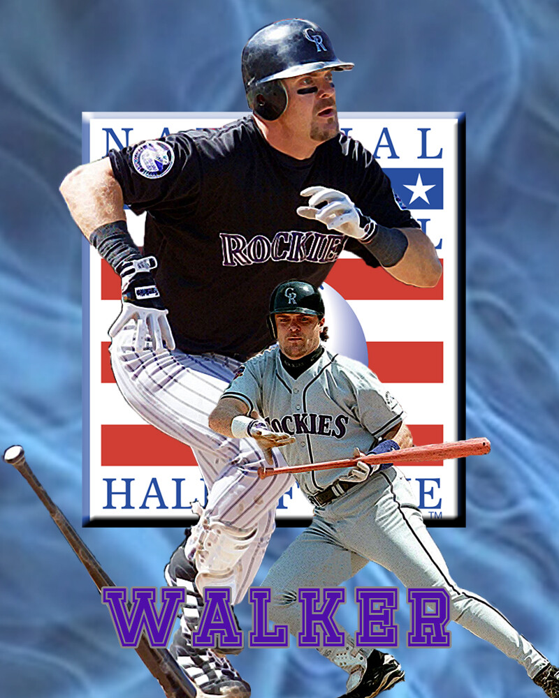 Colorado Rockies Lithograph print of Larry Walker HOF | eBay