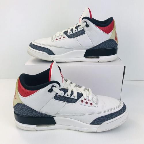 Size 9.5 - Jordan 3 Retro Denim SE Fire Red 2020 - Picture 1 of 17