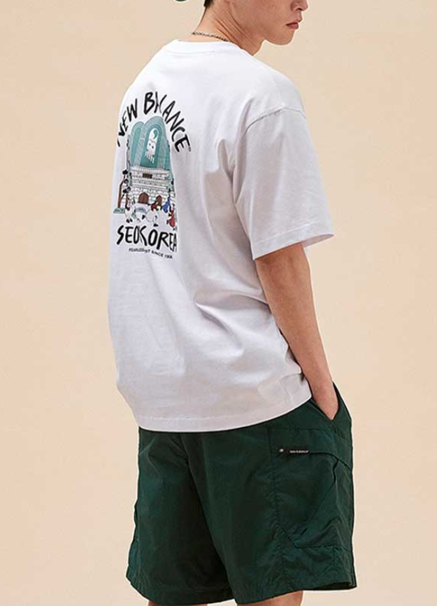 【New Balance】 NB Seoul Exclusive Short Sleeve T-shirt New Balance UNI Seoul Tiger T-Shirts Unisex Casual Top Tee