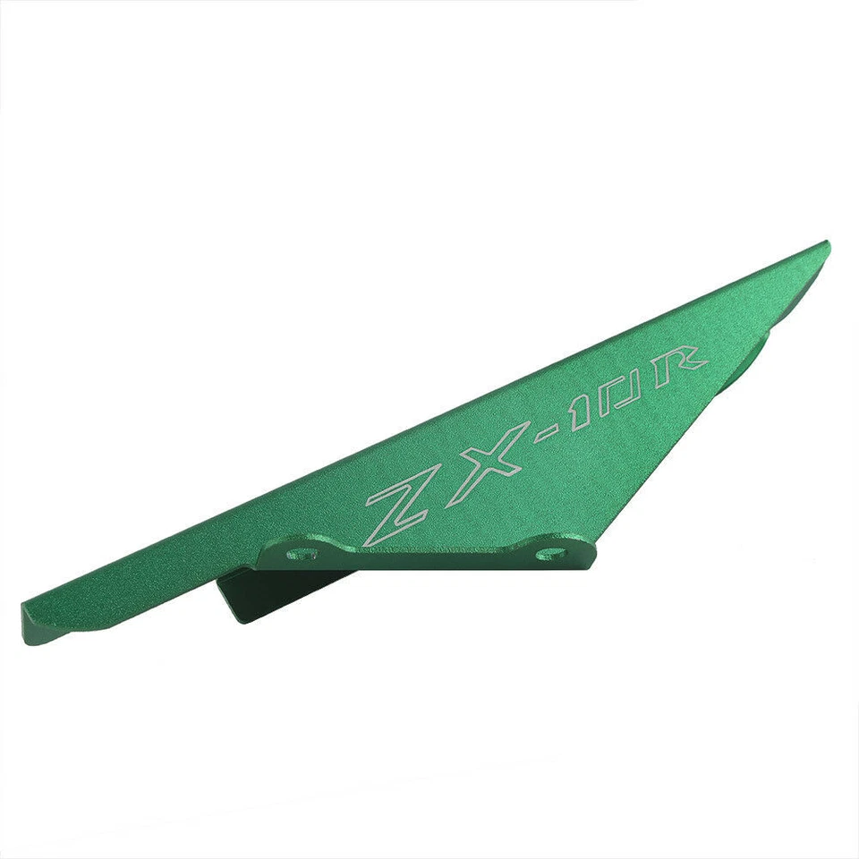 Cubierta protectora de cadena de aluminio verde para Kawasaki Ninja ZX-10R 2004-2005 Foto 2 de 4