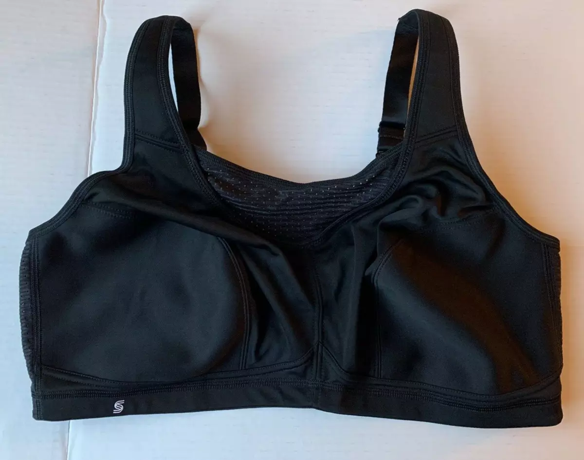 Glamorise Sport 46C Black Bra NEW Sports Bra Womens Mesh Wireless