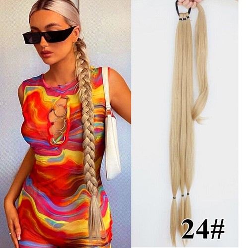 Braided Ponytail Box Braids Bubble Braid Pony Tail Hair Extensions Real Natural - 第 18/18 張圖片