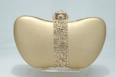*New* Vintage Crystal Rhinestone Evening Handbag Purse Clutch Party Wedding/9998