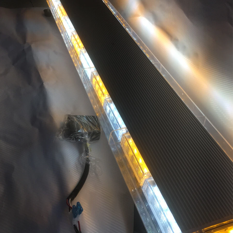 47" LED Amber White Strobe Light Bar Emergency Warning Tow Truck Response Foto 4 de 4