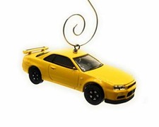 2001 Nissan Skyline GT-R Custom Christmas Ornament 1:64 Yellow