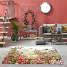 3D Garden Butterfly NAO6625 Game Rug Mat Elegant Photo Carpet Mat Fay