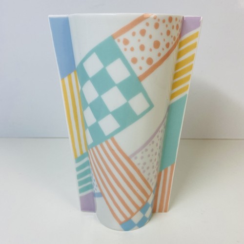 Vaso collezione Rosenthal Thomas Atelier anni 80 stile Memphis post moderno 5,5" - Foto 13 di 13