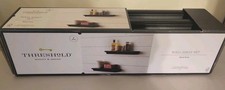 Threshold 2pc Wall Mounted Wood Shelves Black Finish 15 3/4 In