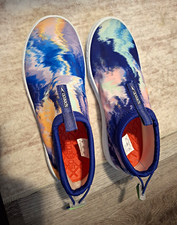 Speedo Surfwalker Rush Womens Slip-On Water Shoes Tie-Dye Canvas US 7