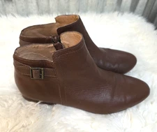 J Jill Brown Leather Ankle Booties 9M