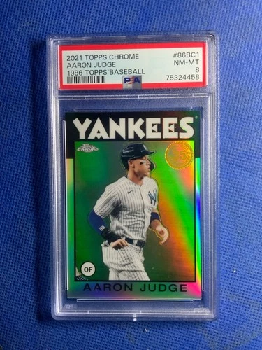 2021 Topps Chrome 1986 Topps Baseball AARON JUDGE #86BC1 PSA 8
