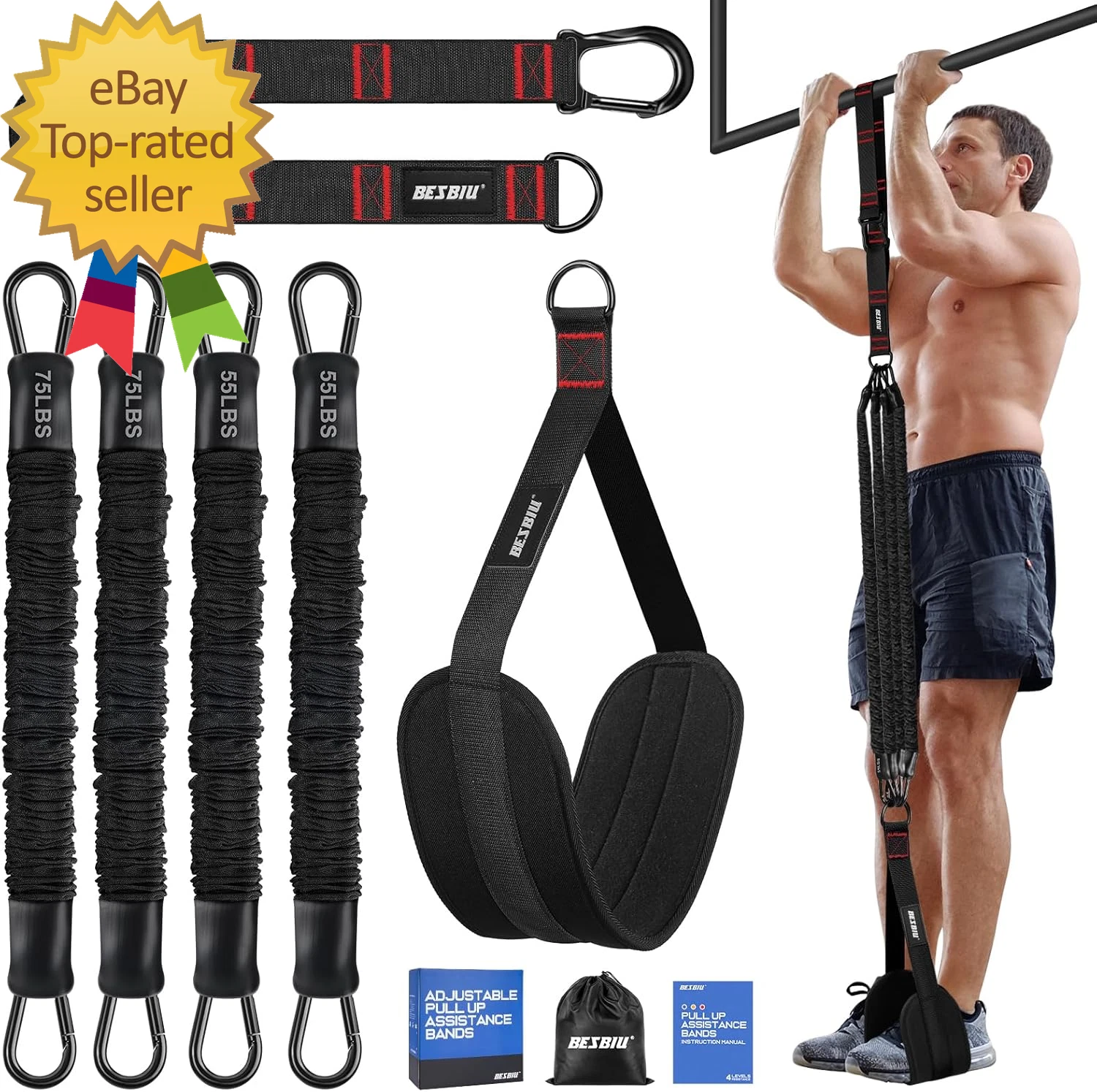 Pull up Assistance Bands 260Lbs Heavy Pull up Bands Resistance Bands for Pull
Opens in a new window 