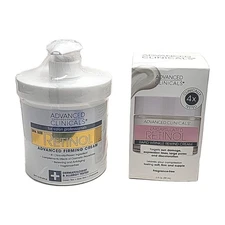 Advanced Clinicals Retinol Body Cream + Encapsulated Retinol Face Moisturizer