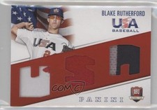 2015 Panini USA Baseball Team Jerseys Prime 14/35 Blake Rutherford #18 0af