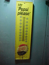 1960s PEPSI COLA Advertising WALL THERMOMETER 27