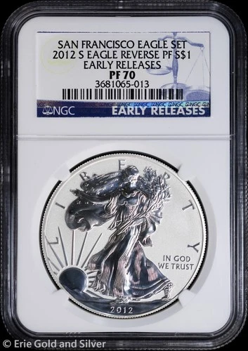 2012-S $1 Reverse Proof American Silver Eagle NGC PR 70 | Early Releases