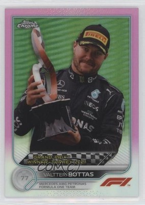 2022 Topps Chrome Formula 1 Pink Refractor 40/75 Valtteri Bottas #166 13c1