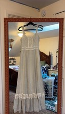 vintage 1970  s gunne sax dress size 13 floral pattern