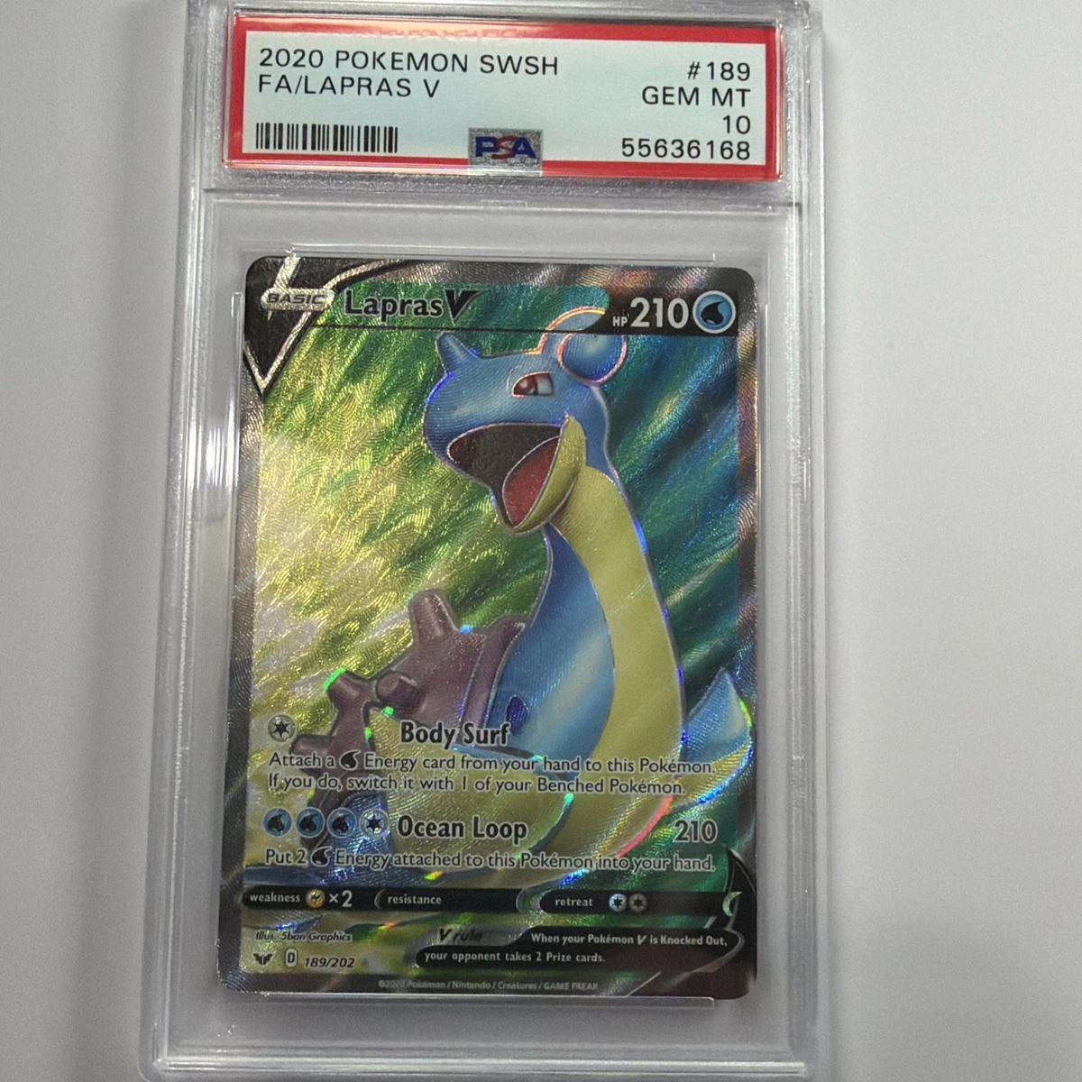 Pokémon TCG Grade 10 Lapras Individual Collectible Card Game Cards
