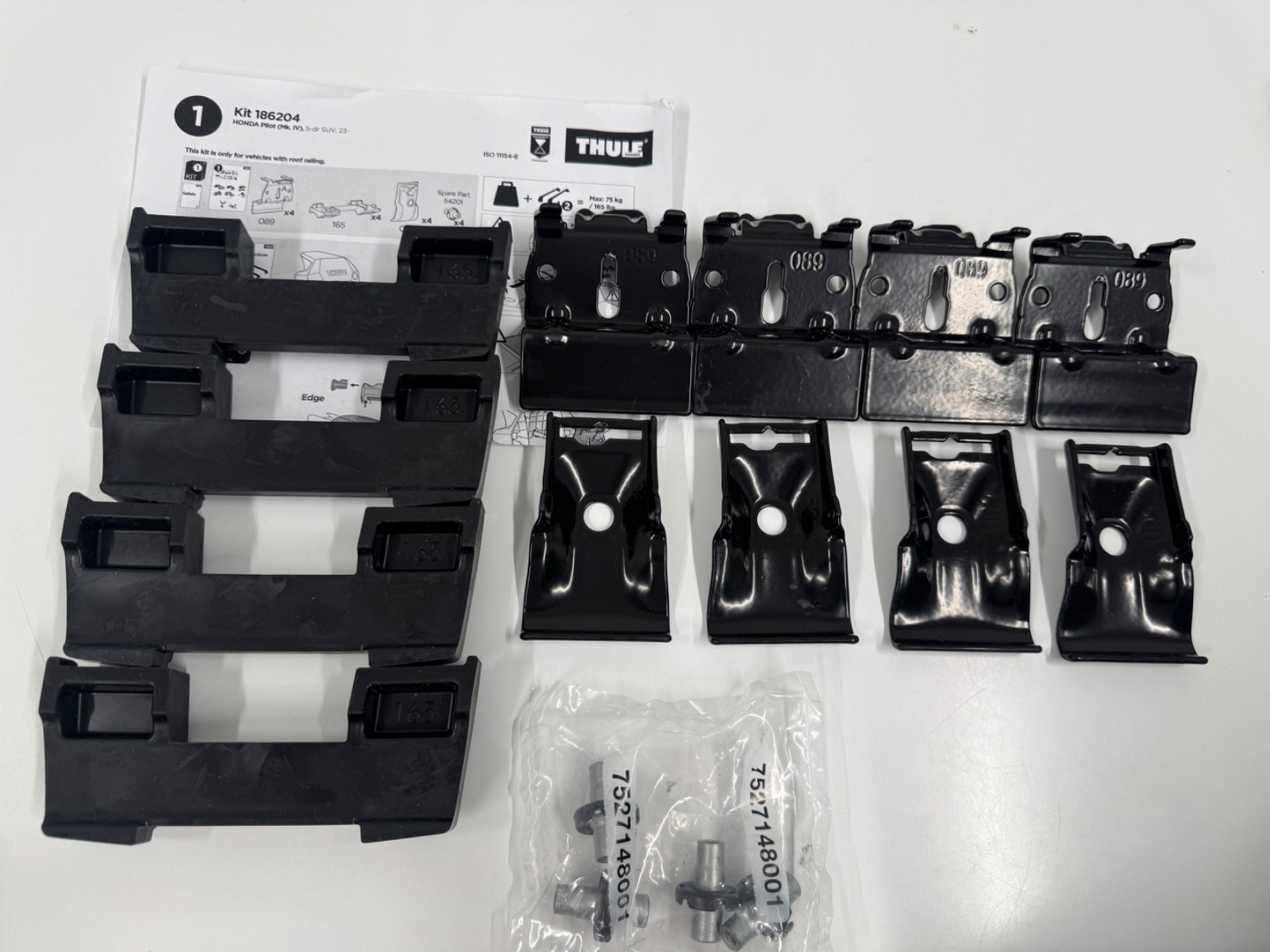 THULE FITTING KIT 6204 no box fits HONDA Pilot (Mk. IV), 5-dr SUV, 23-