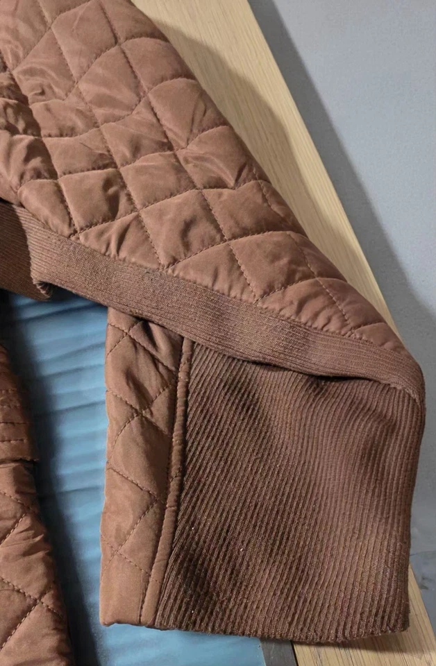 Chaqueta Marc New York Andrew Marc Mujer 3X Abrigo Marrón Acolchado Puffer Imitación Piel Foto 2 de 4