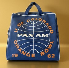 1962 PAN AM ‘Orange Bowl’ U of COLORADO Flight Bag SUPER rare