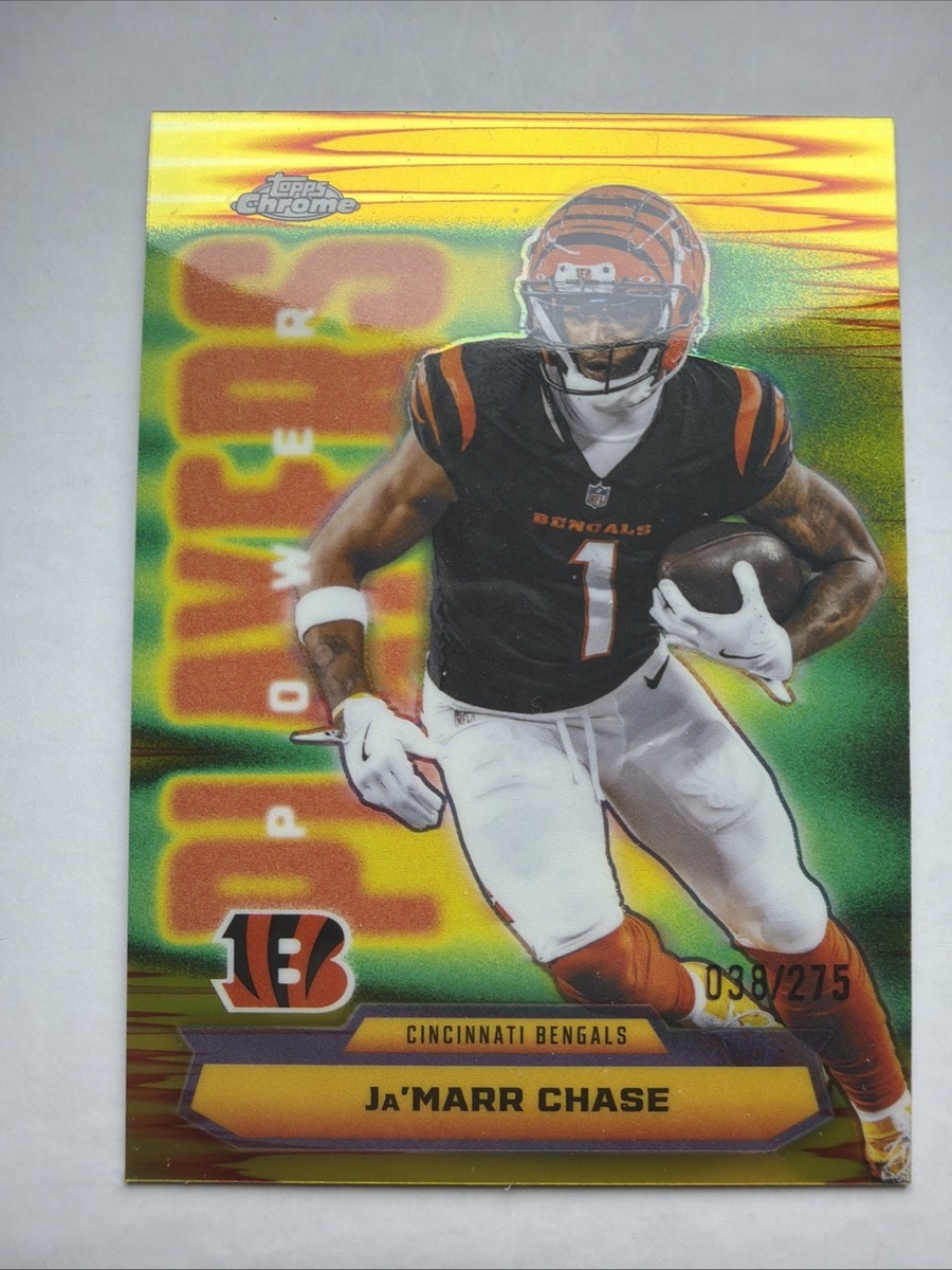 2025 Ja'Marr Chase Topps Chrome PP-21 Power Players Yellow
