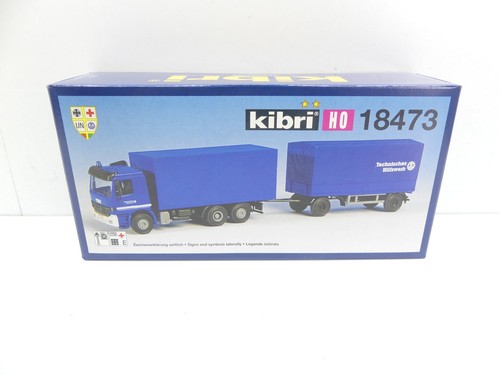 Kibri H0 18473 kit THW camión con remolque, sin construir, NUEVO en EMBALAJE ORIGINAL #66443 | Zustand: Gebraucht