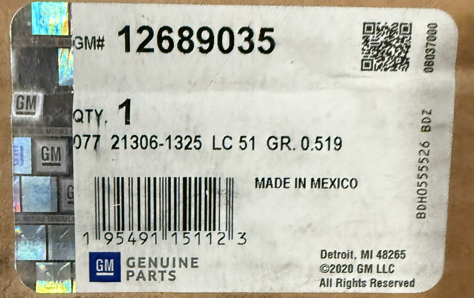 Genuine OEM GM Gen IV Non-DOD/AFM Single Bolt Cam Replacement 5.3L ...