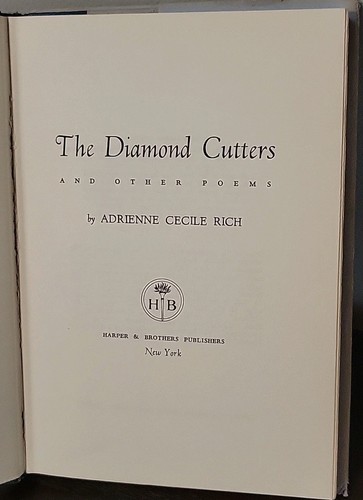 1955 The Diamond Cutters Inscribed Handwritten Poem Adrienne Cecile Rich Signed - Picture 7 of 9