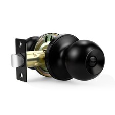 1 Pack Bathroom Door Knob, Door Knobs Interior Without Keys, Black Door Knobs...