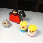 Vintage Little Tikes Fisher Toddle Tots Chunky People Horse Knight King Queen