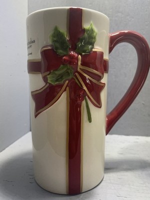 St. Nicholas Square ''Holly Jolly'' 6'' Hot Cocoa/Coffee Mugs - set of 3