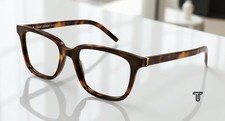 SAINT LAURENT SL M110 002 Rectangular Acetate Havana 48 mm Women's Eyeglasses