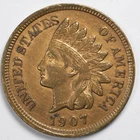 1907 Indian Head Penny Cent Extremely Fine (XF) Cleaned
