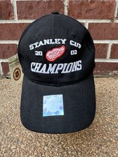 NHL Vintage 2002 Stanley Cup Champions Detroit Red Wings Hat Baseball Cap Black
