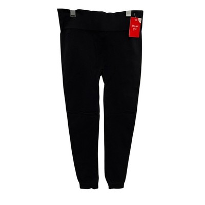 NWT Spanx Girls EcoCare Leggings Very Black High-Rise No Center Seam Size S 7-8