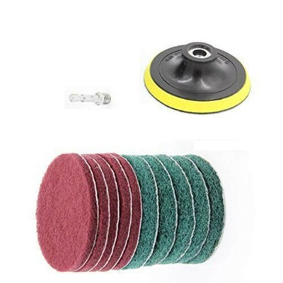 Scheuerbohrer Bürstenset Fliesen Waschwerkzeug Reinigung 11tlg/Set Pads Power A