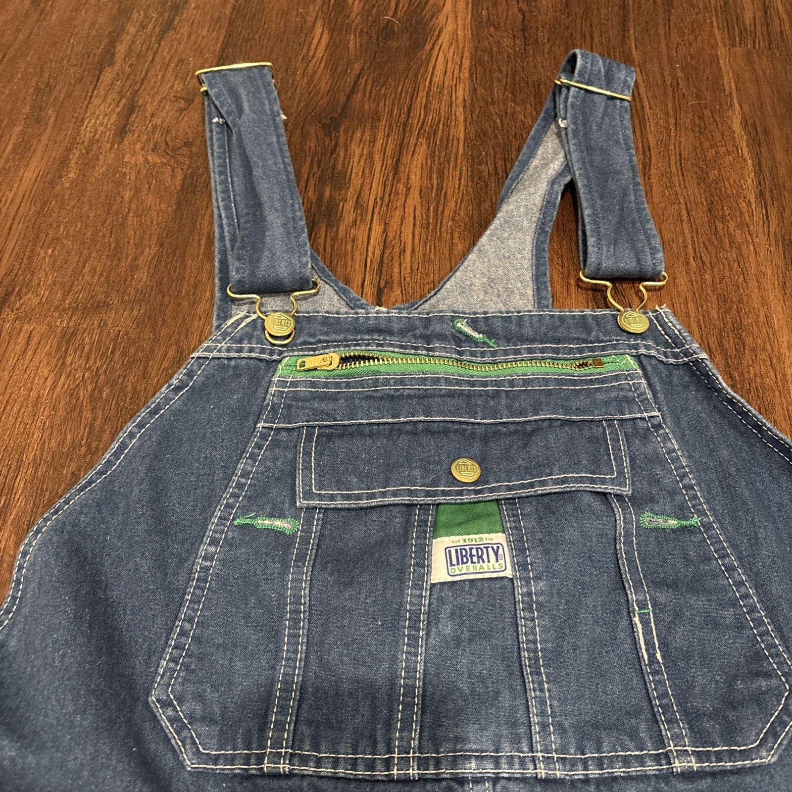 Liberty Classic Bib Overalls Mens 40x30 Indigo Carpenter Utility Work Jeans EUC