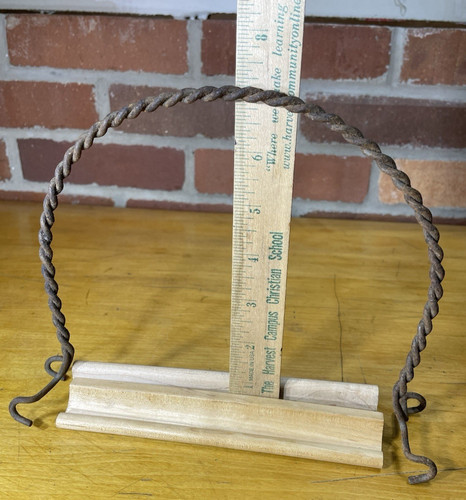 vtg antique twisted wire pot handle bowl basket metal replacement farmhouse